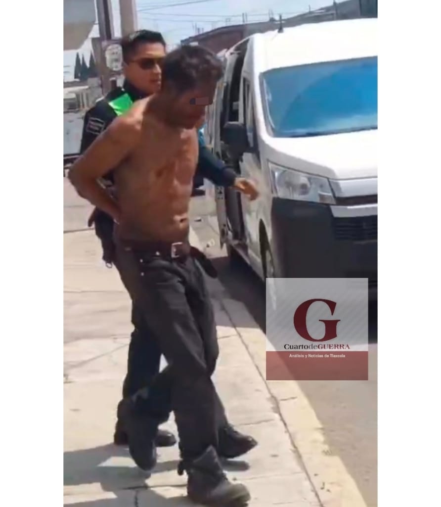 Detienen a ladrón en Chiautempan gracias a la rápida acción de los vecinos